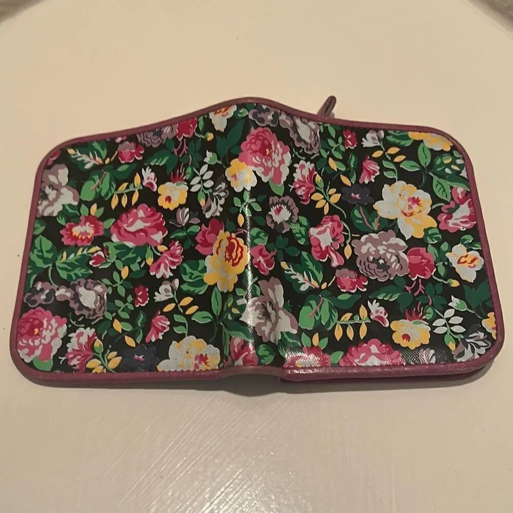 Kenzo Floral Leather Compact Wallet Vintage Flower Print Summer Grannycore